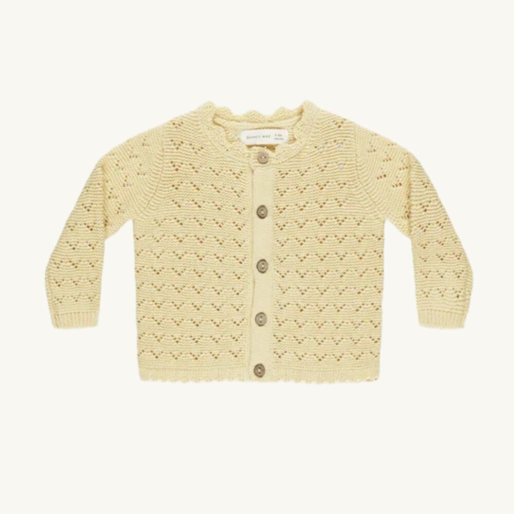 NWT - Quincy Mae Butter Yellow Cardigan
